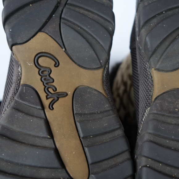 Coach Jennie Monogram Tan & Brown Lace-Up Faux Rabbit Fur Boots, Size 8.5 B - Picture 12 of 16